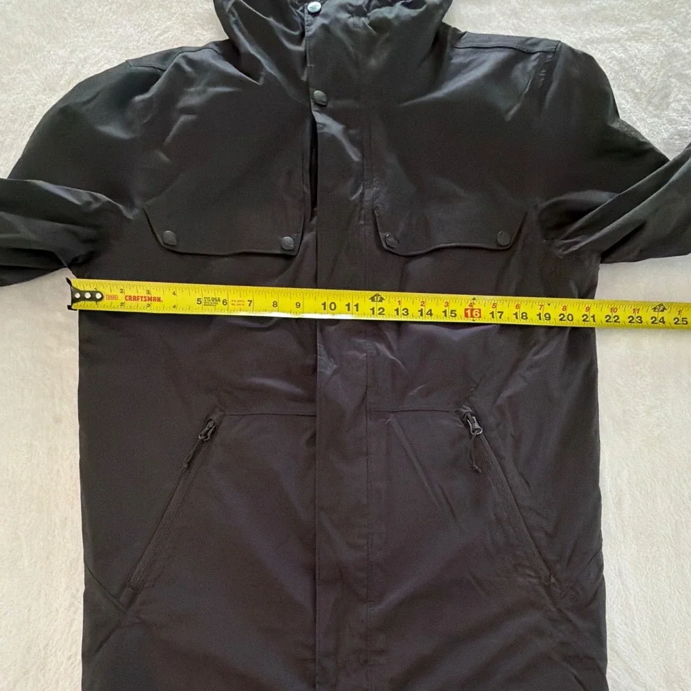The North Face Mens Small Insulated Hooded Parka Jacket Black Zip Up